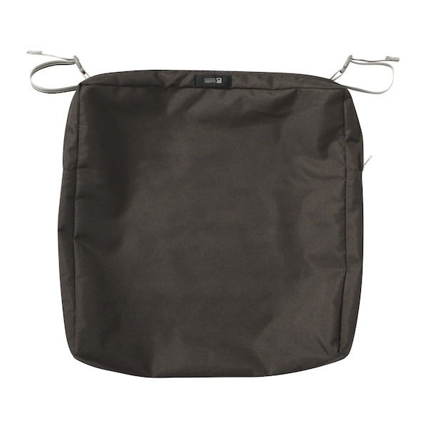 Classic Accessories Ravenna Water-Resistant 19x19x3" Patio Seat Cushion Cover, Espresso 60-354-016601-RT - main